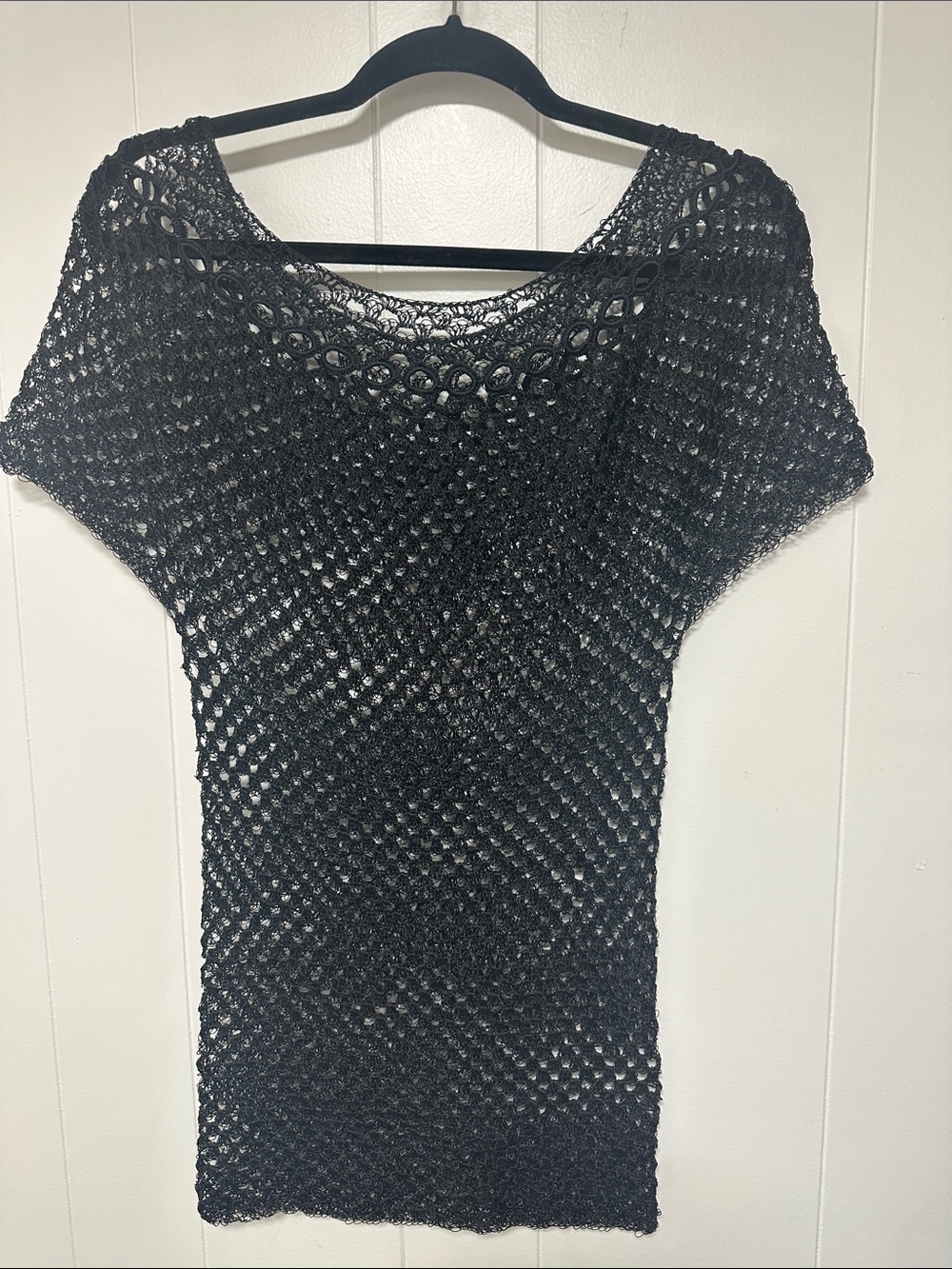 Black Crochet Tunic